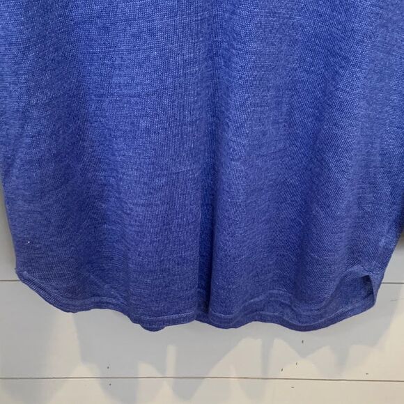 Talbots 100% linen blue V-neck lightweight knit sweater size petite - Picture 6 of 8